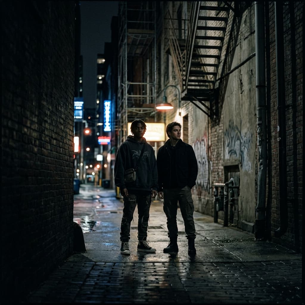 Atmospheric streetwear background